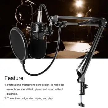 BM-800 Karaoke Studio Cardiod Condenser Capacitor Microphone Music Recording Mic for PC Laptop Record KTV Singing
BM-800 Karaoke Studio Cardiod Condenser Capacitor Microphone Music Recording Mic for PC Laptop Record KTV Singing