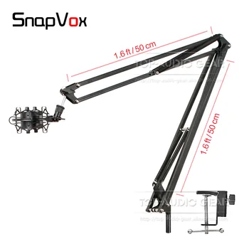 Tabletop Suspension Scissor Arm Mic Boom Clip Holder Shock Mount For Neumann TLM 102 U 87 87Ai Ai TLM102 TLM193 Microphone Stand
Tabletop Suspension Scissor Arm Mic Boom Clip Holder Shock Mount For Neumann TLM 102 U 87 87Ai Ai TLM102 TLM193 Microphone Stand