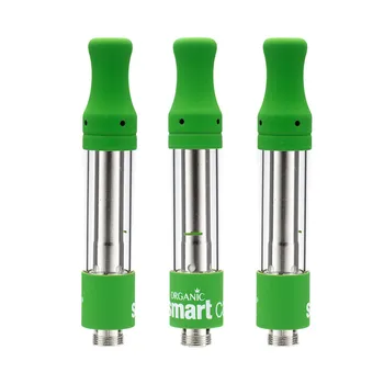 

500pcs/lots Smart Cart CBD Cartridge tank 1.0ml Ceramic Coil Thick Oil Atomizer Cartridges for 510 Battery Vape Pen e-cigarettes