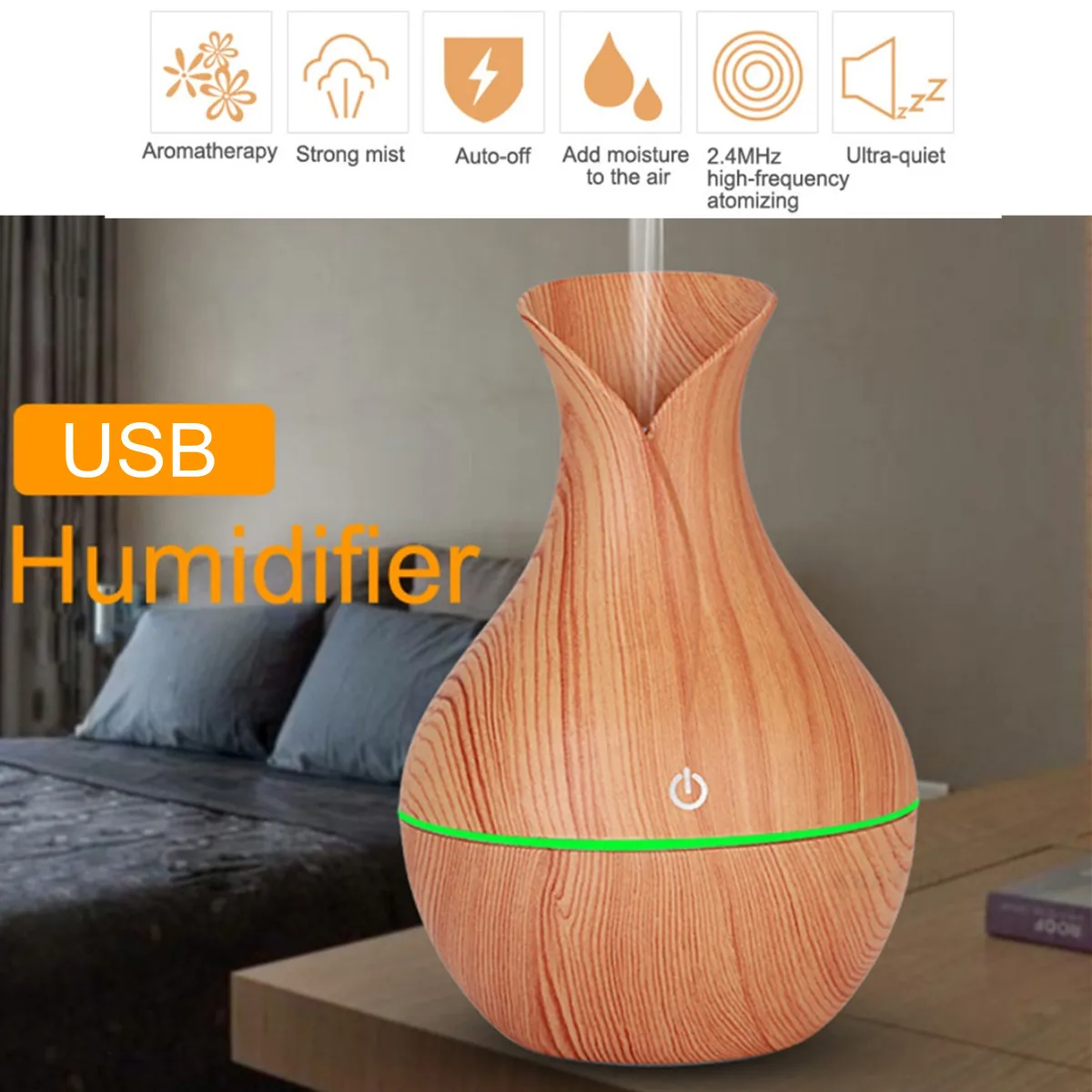 Ultrasonic Humidifier Air Purifier LED Essential Oil Diffuser Touch Mode 7 Color Super Quiet With Ultrasonic Technology ABS
Ultrasonic Humidifier Air Purifier LED Essential Oil Diffuser Touch Mode 7 Color Super Quiet With Ultrasonic Technology ABS