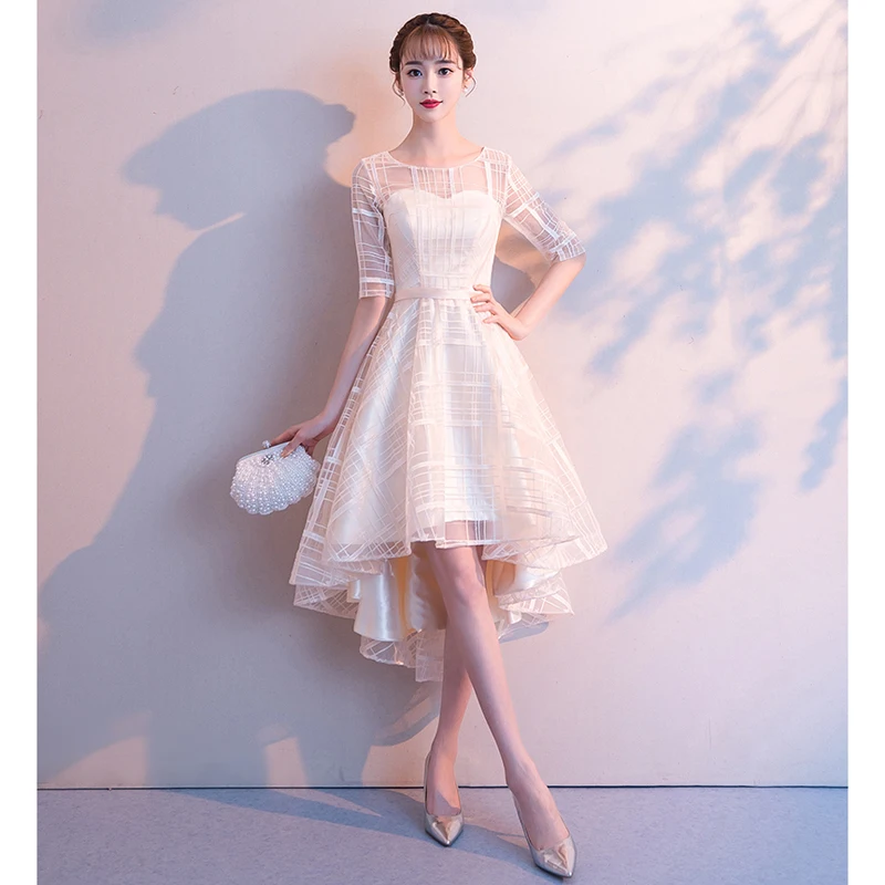 Women Formal Party Dress Summer Prom Half Sleeve Party Wedding Gown High Low Female Dinner Dresses
Women Formal Party Dress Summer Prom Half Sleeve Party Wedding Gown High Low Female Dinner Dresses