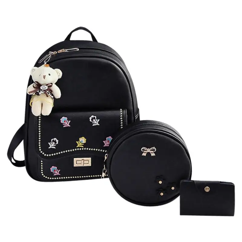 3pcs/Set Women Fashion Embroidered Backpack Crossbody Bag Clutch Key Bag Composite Teenage Chain Travel Mini School Card Bag
3pcs/Set Women Fashion Embroidered Backpack Crossbody Bag Clutch Key Bag Composite Teenage Chain Travel Mini School Card Bag