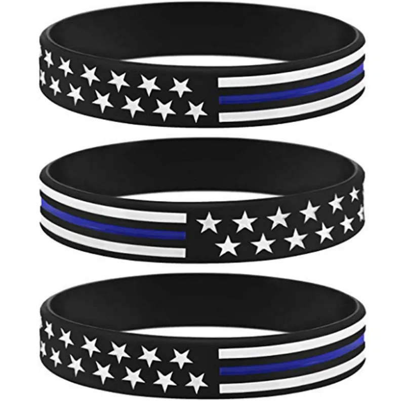 1pcs USA American United States America wristbands Flag thin white blue line silicone wristband bracelet
1pcs USA American United States America wristbands Flag thin white blue line silicone wristband bracelet
