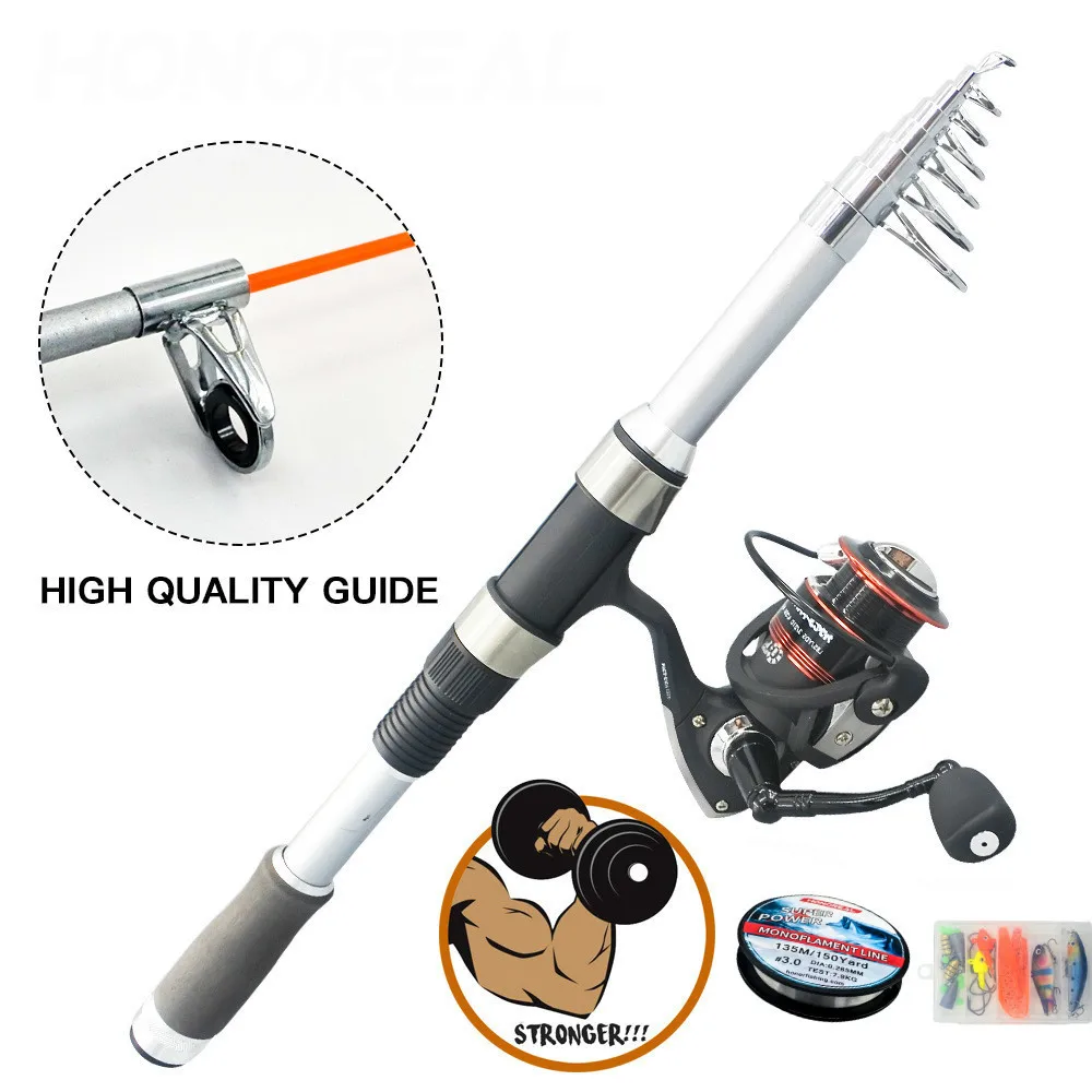 2018 New Telescopic Fishing Rod Combo Spinning 5.2:1/9+1BB Fishing Reel Monofilament Fishing Line Lure Box Peche Pesca
2018 New Telescopic Fishing Rod Combo Spinning 5.2:1/9+1BB Fishing Reel Monofilament Fishing Line Lure Box Peche Pesca