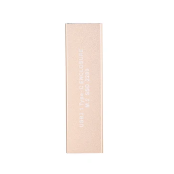 USB3.1 Type-C NGFF(M.2) SSD Enclosure 10Gbps Faster Data Transfer Portable External Solid State Drive Alloy material (Gold)
USB3.1 Type-C NGFF(M.2) SSD Enclosure 10Gbps Faster Data Transfer Portable External Solid State Drive Alloy material (Gold)