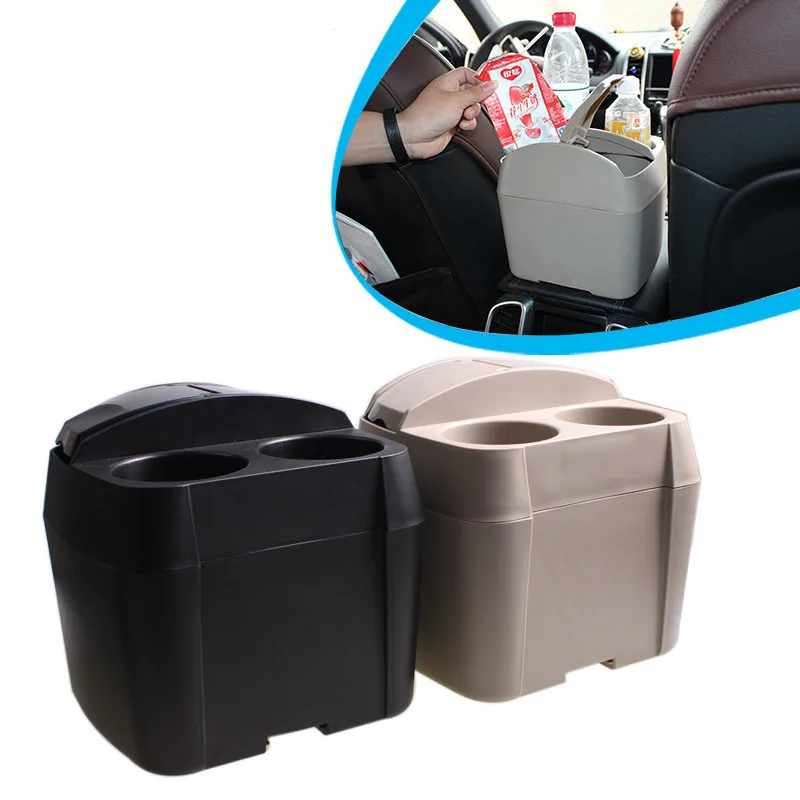 Car Multi-Function Trash Can With Cup Holder Compartment Large Capacity Trash Can
Car Multi-Function Trash Can With Cup Holder Compartment Large Capacity Trash Can