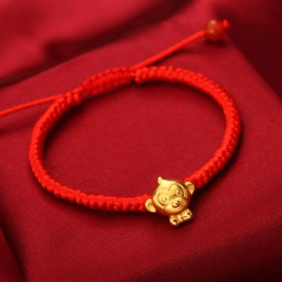 New Authentic 24k Yellow Gold Bow Monkey Bead Knitted Bracelet 16.5cm Length
New Authentic 24k Yellow Gold Bow Monkey Bead Knitted Bracelet 16.5cm Length