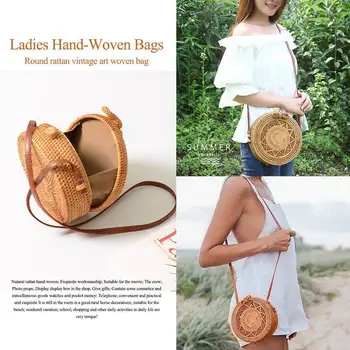 INS new ladies hand-woven bag round rattan retro art hand-woven bag Bohemian hollow five-pointed star beach round shoulder bag
INS new ladies hand-woven bag round rattan retro art hand-woven bag Bohemian hollow five-pointed star beach round shoulder bag