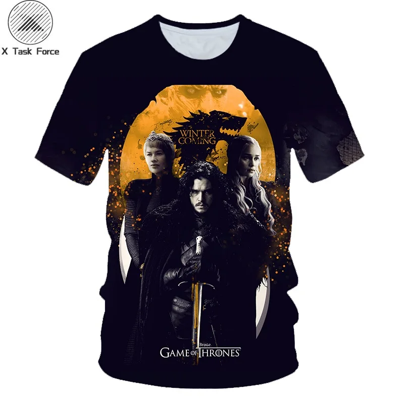 Men/Women Fashion t-shirt 2018 summer New Mens 3d t-shirt Game of Thrones Printed Male Female Casual Cool t shirt X Task Force
Men/Women Fashion t-shirt 2018 summer New Mens 3d t-shirt Game of Thrones Printed Male Female Casual Cool t shirt X Task Force