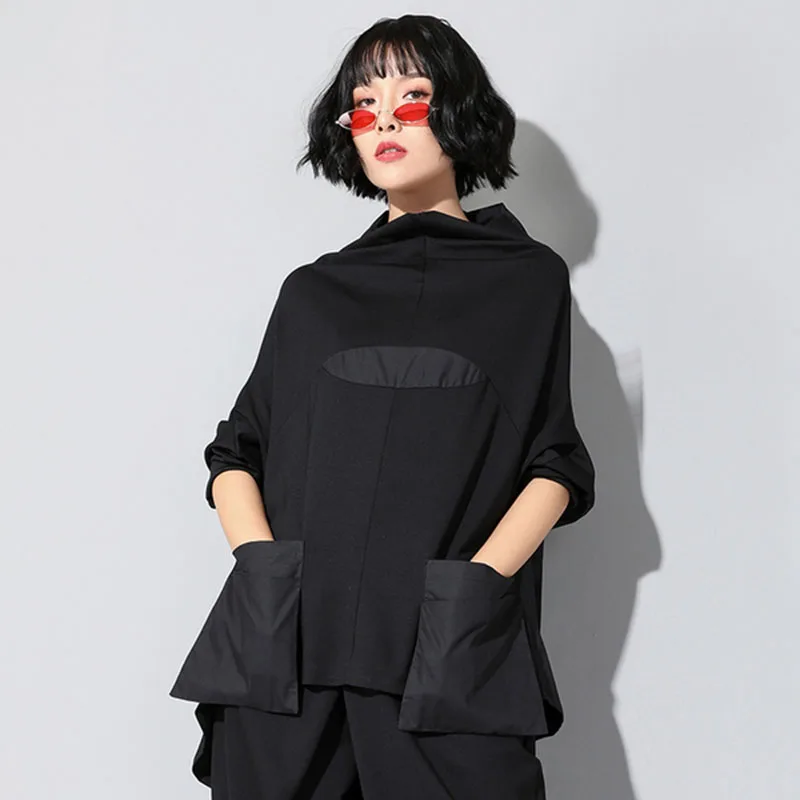 Europe style Dovetail unlined upper garment fashion new women stand collar full sleeve t-shirt female solid color pocket tee
Europe style Dovetail unlined upper garment fashion new women stand collar full sleeve t-shirt female solid color pocket tee