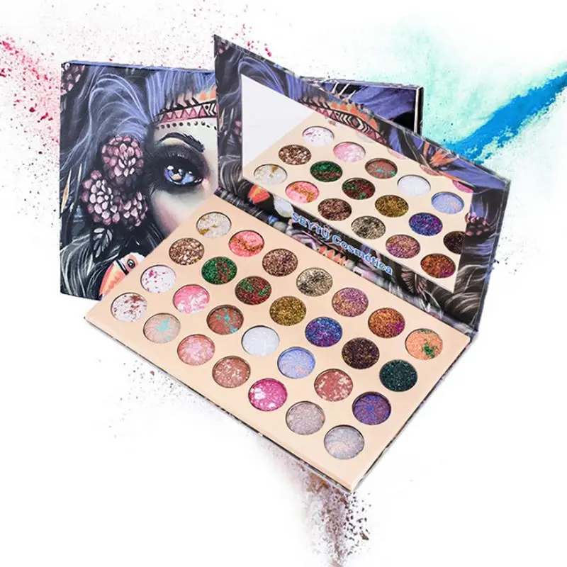 28-color Pearlescent Matte Diamond Sequin Eye Shadow Tray Shiny Glitter Powder High-gloss Eye Shadow Palette
28-color Pearlescent Matte Diamond Sequin Eye Shadow Tray Shiny Glitter Powder High-gloss Eye Shadow Palette