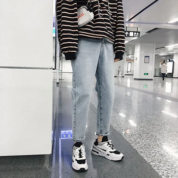 2019 Summer Men's New Light Blue Cowboy Casual Pants Male Stretch Slim Fit Classic Jeans Black Biker Denim Trousers Size S-2XL
2019 Summer Men's New Light Blue Cowboy Casual Pants Male Stretch Slim Fit Classic Jeans Black Biker Denim Trousers Size S-2XL