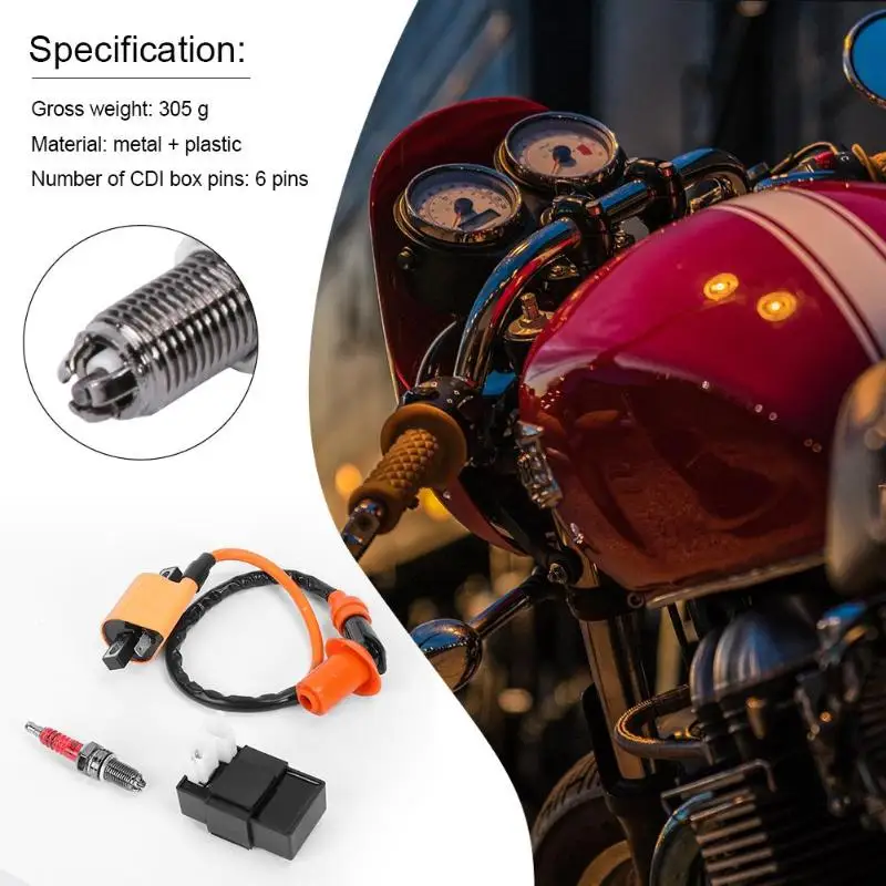 High Performance Ignition Coil+ 6 Pin AC CDI+D8TC Spark Plug for CG 125 150 200 250 CC ATV DIRT BIKE Spark Plugs & Glow Plugs
High Performance Ignition Coil+ 6 Pin AC CDI+D8TC Spark Plug for CG 125 150 200 250 CC ATV DIRT BIKE Spark Plugs & Glow Plugs
