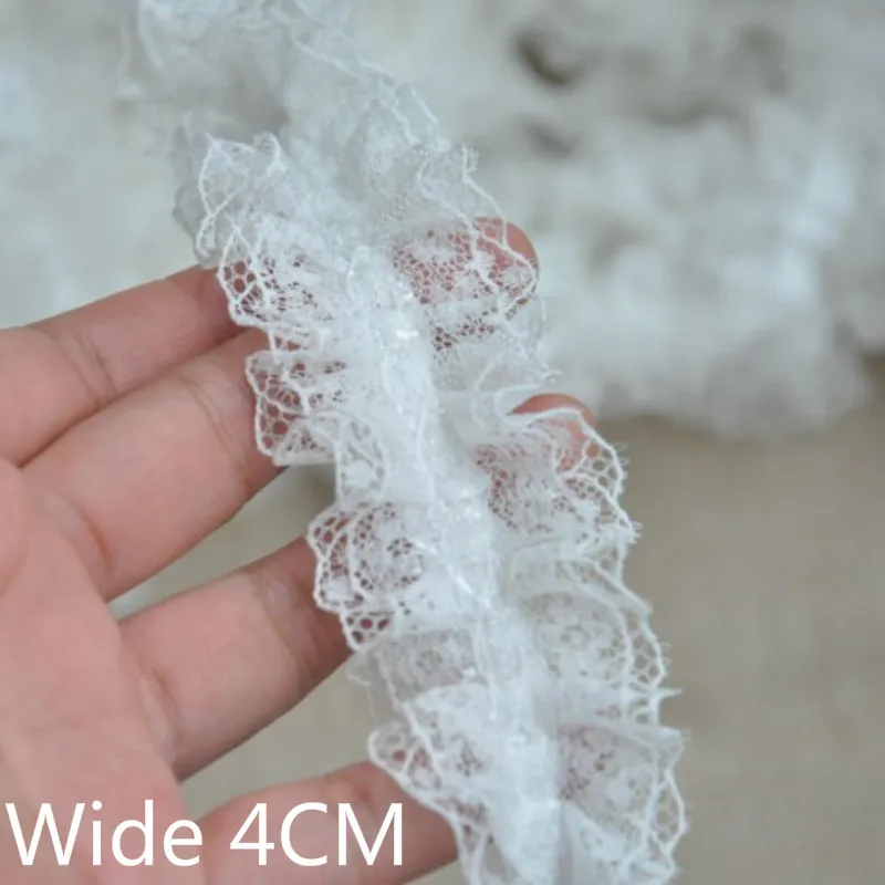 4CM Wide White Black Cotton Pleated Chiffon Lace Folded Farbic Embroidered Ribbon Trim 3d Collar Applique Guipure For DIY Sewing
4CM Wide White Black Cotton Pleated Chiffon Lace Folded Farbic Embroidered Ribbon Trim 3d Collar Applique Guipure For DIY Sewing