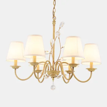 Iron Traditional Crystal Chandelier with Cloth shade for Dining room Lighting Classical Bedroom Ballroom LED Ceiling Chandeliers
Iron Traditional Crystal Chandelier with Cloth shade for Dining room Lighting Classical Bedroom Ballroom LED Ceiling Chandeliers