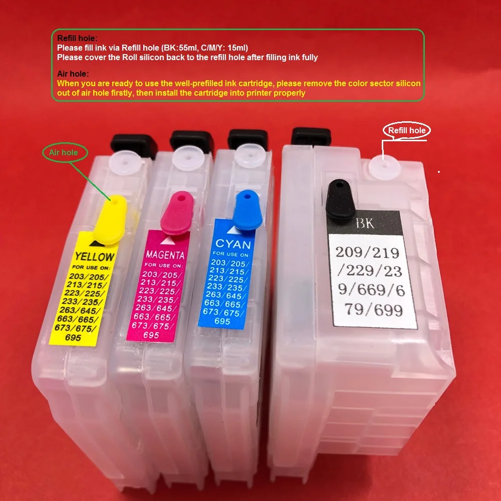 YOTAT Refillable ink cartridge LC679 LC675 for Brother MFC-J2320 MFC-J2720 (South America)
YOTAT Refillable ink cartridge LC679 LC675 for Brother MFC-J2320 MFC-J2720 (South America)