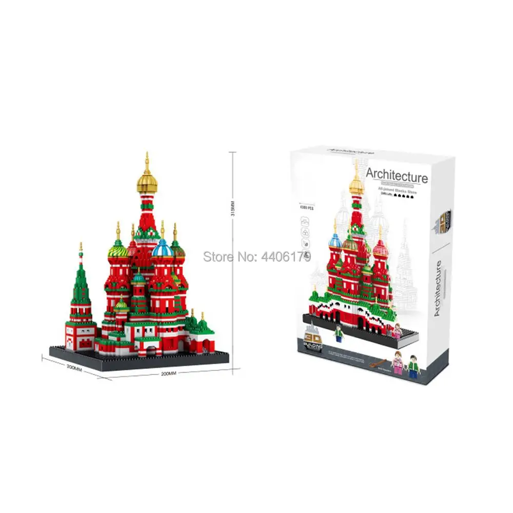 hot Creative classical city Street view architecture St. Basil's Cathedral Moscow mini micro diamond building blocks toys gift
hot Creative classical city Street view architecture St. Basil's Cathedral Moscow mini micro diamond building blocks toys gift