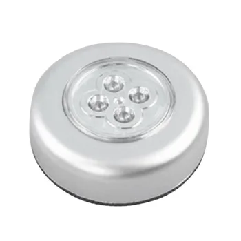 4 LED Touch Control Night Light Round Lamp Under Cabinet Closet Push Stick On Lamp Home Kitchen Bedroom Automobile Use
4 LED Touch Control Night Light Round Lamp Under Cabinet Closet Push Stick On Lamp Home Kitchen Bedroom Automobile Use