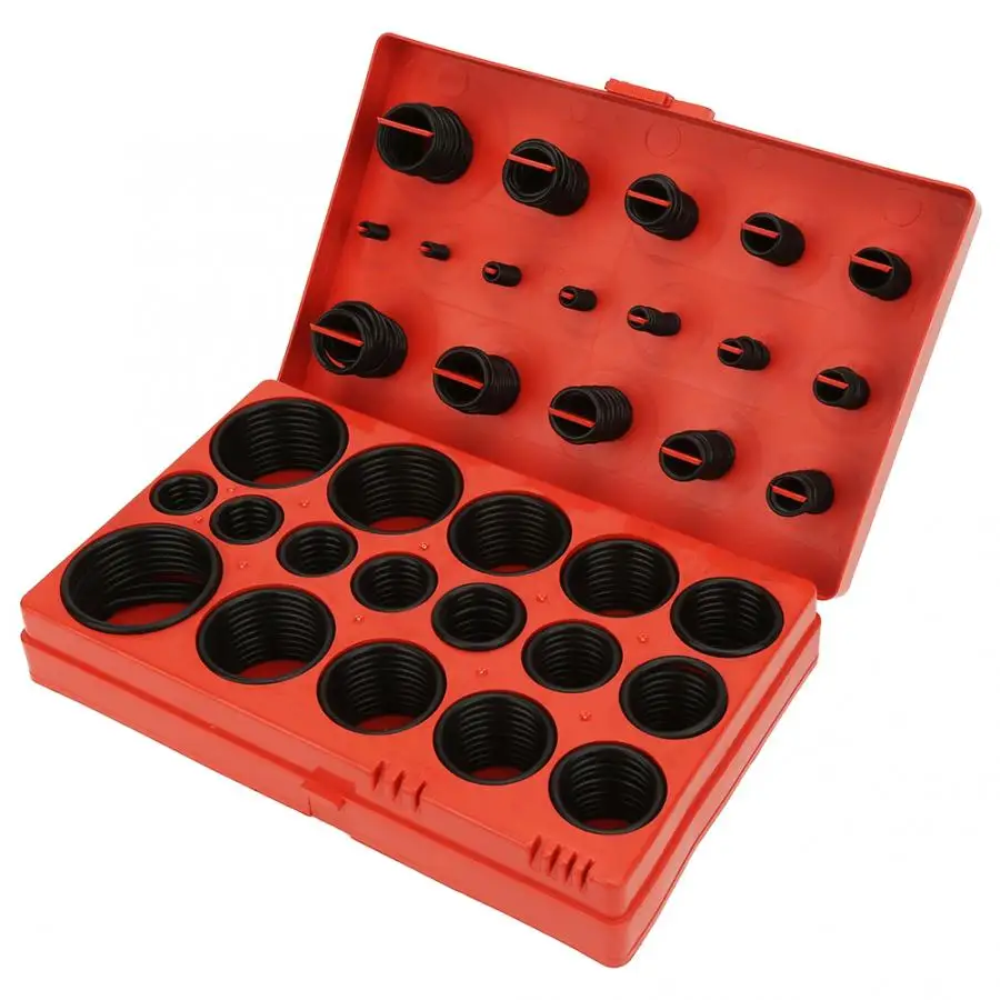 419PCS 32 Sizes Black O-ring Assortment Set Seal Gasket Universal Rubber O Ring Kit with Box rubber seal ring
419PCS 32 Sizes Black O-ring Assortment Set Seal Gasket Universal Rubber O Ring Kit with Box rubber seal ring