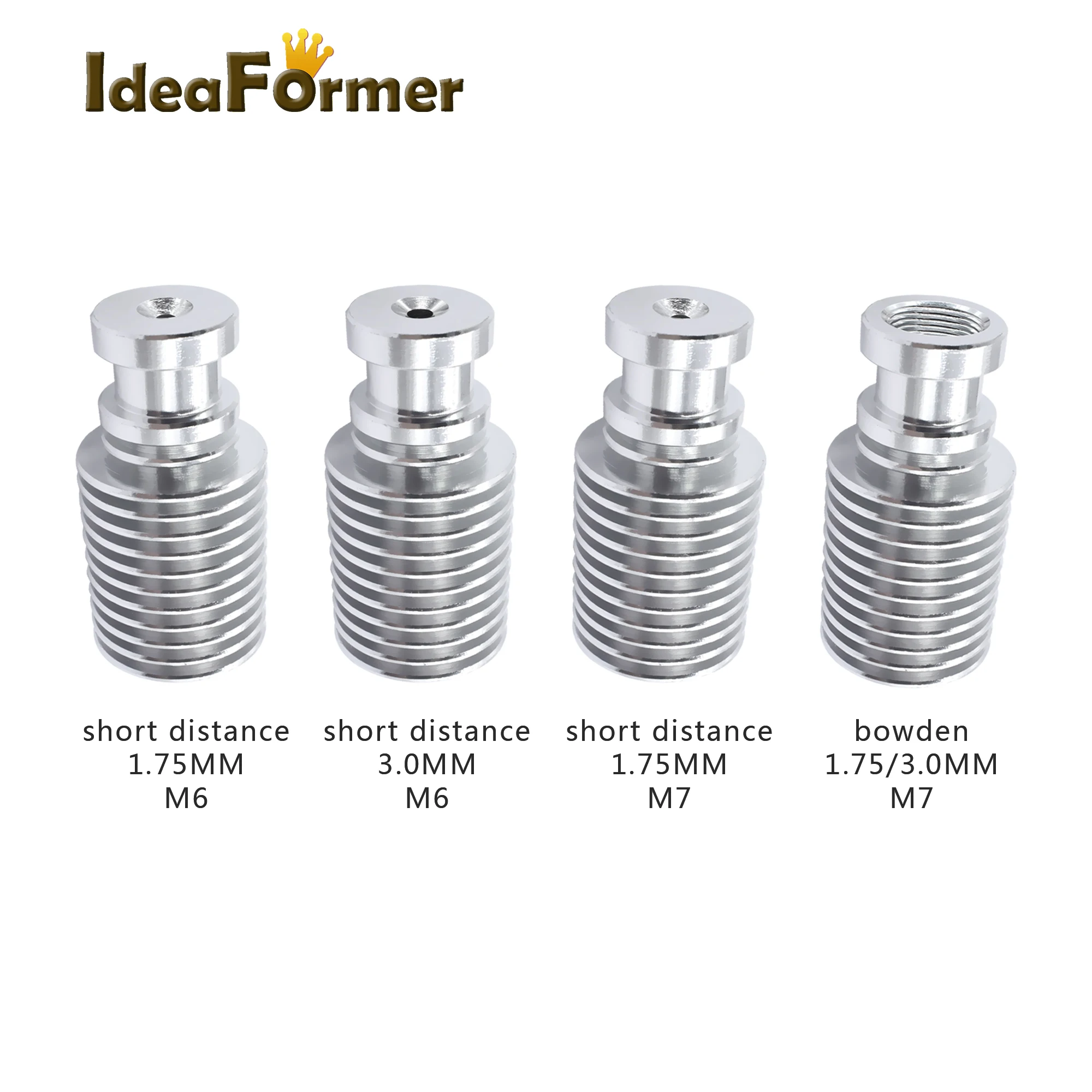 2 pcs 3D Printer Extruder V6 Heat Sink Remote/Short range M6/M7 throat thread for 1.75/3mm Filament
2 pcs 3D Printer Extruder V6 Heat Sink Remote/Short range M6/M7 throat thread for 1.75/3mm Filament