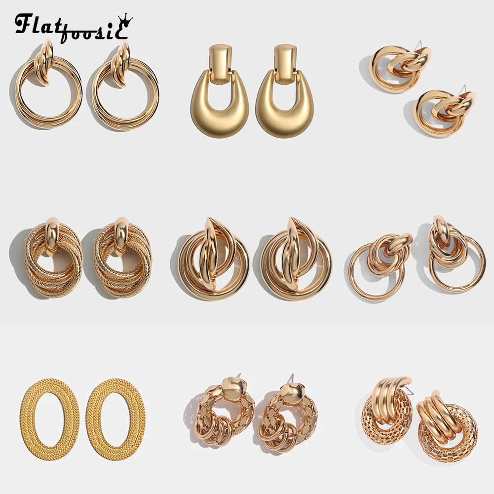 Flatfoosie ZA Geometric Big Dangle Earrings For Women Gold Color Metal Fashion Wedding Drop Earring Girl Party Jewelry Gifts New
Flatfoosie ZA Geometric Big Dangle Earrings For Women Gold Color Metal Fashion Wedding Drop Earring Girl Party Jewelry Gifts New
