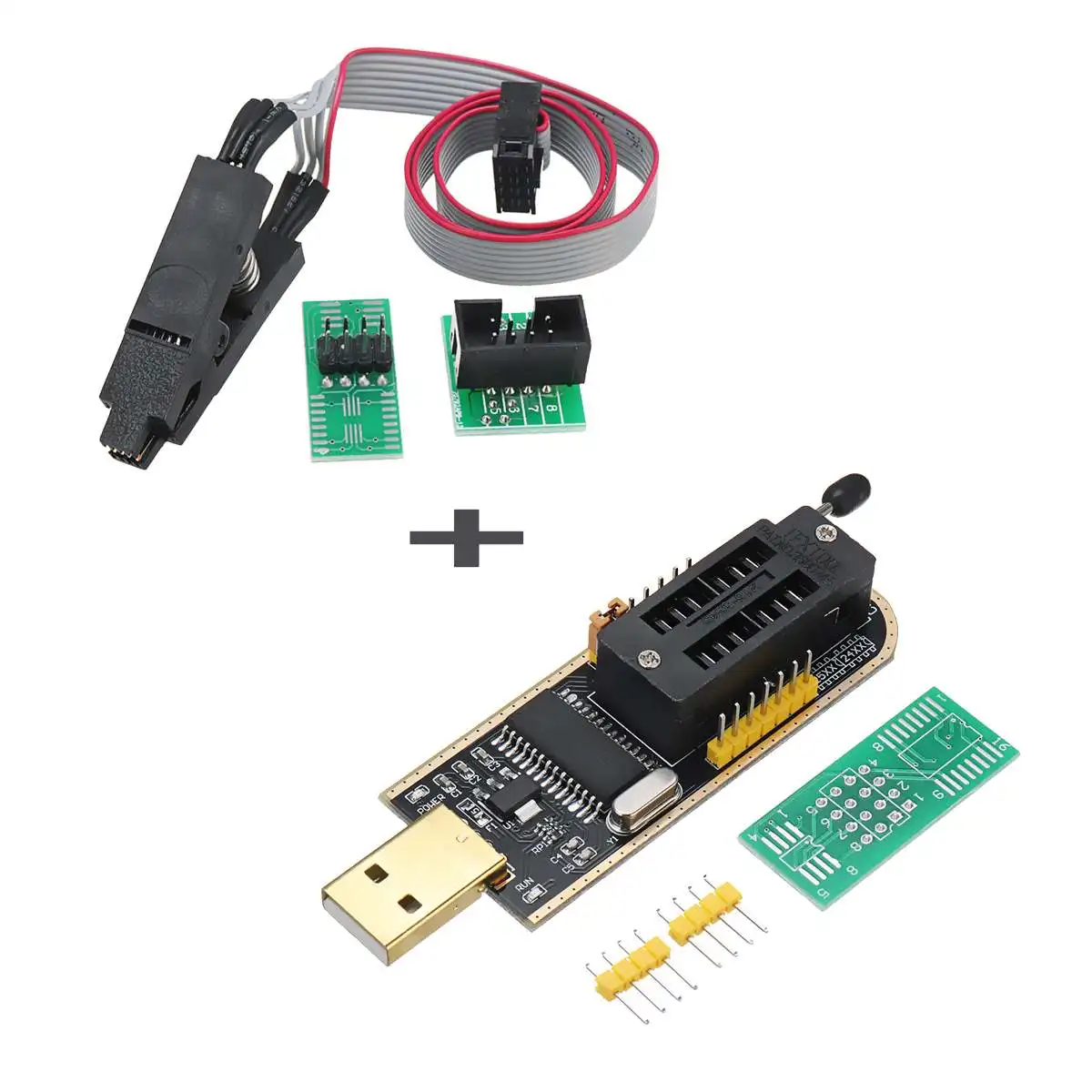 CH341A 24 25 Series EEPROM Flash BIOS USB Programmer + SOIC8 SOP8 Clip Adapter Module
CH341A 24 25 Series EEPROM Flash BIOS USB Programmer + SOIC8 SOP8 Clip Adapter Module