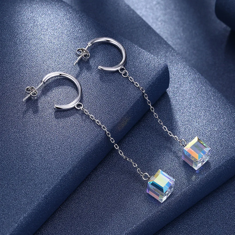 Clear square austrian crystal stone pendat with circle dangle earrings simple Tassel Long Crystal Earrings Women Girl Jewelry
Clear square austrian crystal stone pendat with circle dangle earrings simple Tassel Long Crystal Earrings Women Girl Jewelry