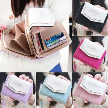 Fashion Women PU Leather Bifold Wallet Zipper Clutch Card Holder Purse Lady Mini Wallets
Fashion Women PU Leather Bifold Wallet Zipper Clutch Card Holder Purse Lady Mini Wallets