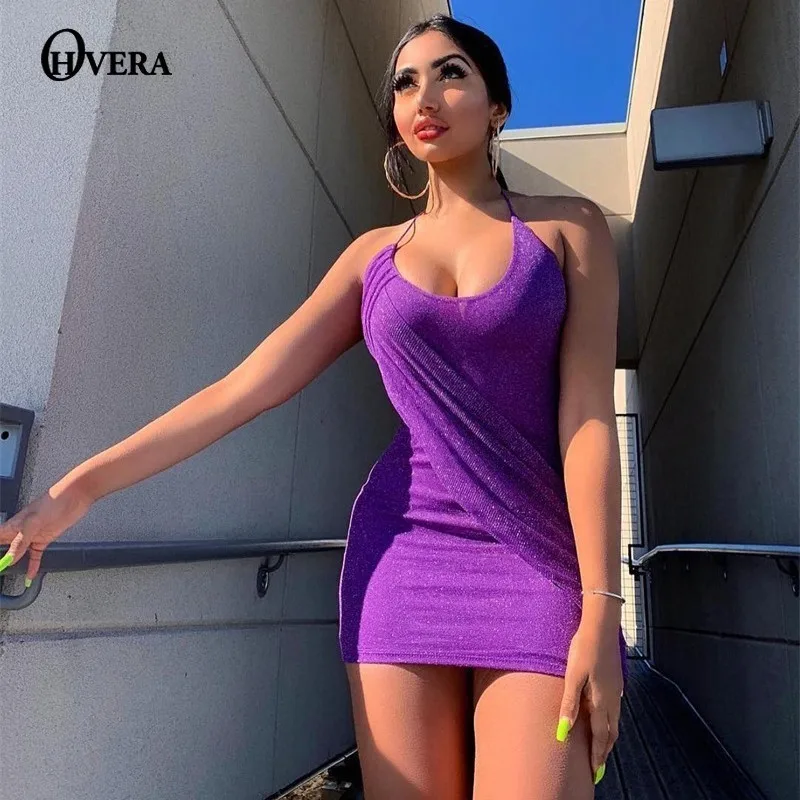 

Ohvera Halter Sequin Dress Women Spaghetti Strap Mini Summer Party Dresses Backless Bodycon Sexy Dress 2018 Kourtney Kardashian