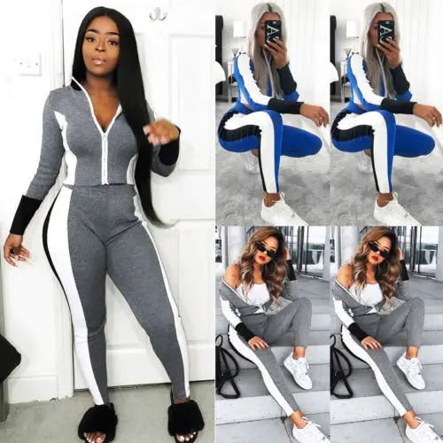 2019 Fashion Women 2PCS Autumn Tracksuit V-Neck Zip Crop Top Sweatshirt Legging Pants Sportwear Lady Casual Clothes Suit
2019 Fashion Women 2PCS Autumn Tracksuit V-Neck Zip Crop Top Sweatshirt Legging Pants Sportwear Lady Casual Clothes Suit