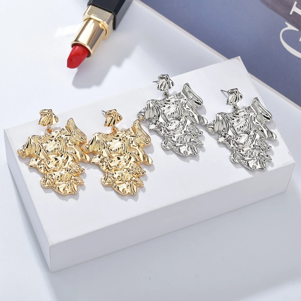 MESTILO 2019 European And America Style Alloy Metal Earrings Gold Silver Irregular Alloy Drop Earrings For Women Statement Jewel
MESTILO 2019 European And America Style Alloy Metal Earrings Gold Silver Irregular Alloy Drop Earrings For Women Statement Jewel