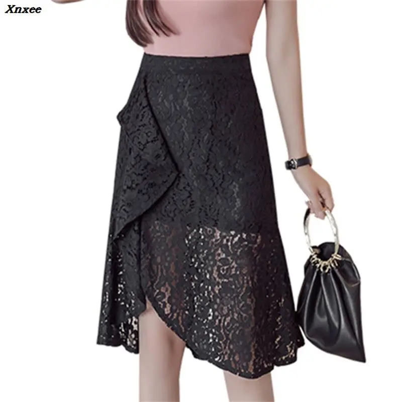 2018 New High Waist Lace Skirt Womens Black White Feminino Formal High Quality Ladies A-line Skirts Summer Elegant Skirt Xnxee
2018 New High Waist Lace Skirt Womens Black White Feminino Formal High Quality Ladies A-line Skirts Summer Elegant Skirt Xnxee