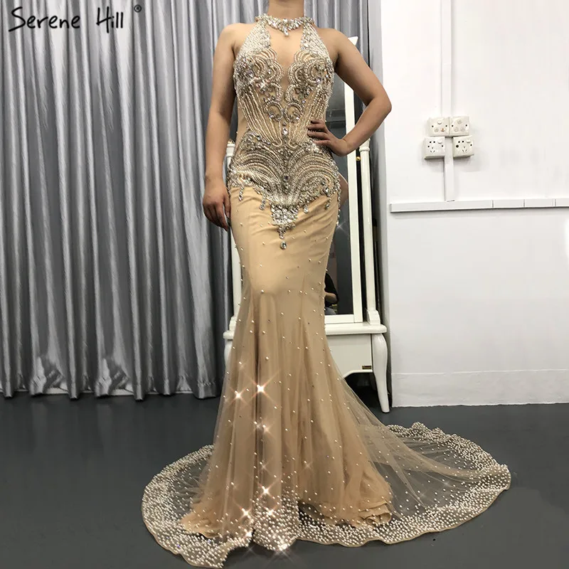 Newest Design Gold Diamond Pearls Evening Dresses Mermaid Sleeveless Luxury Sexy Formal Evening Gowns Real Photo LA6558
Newest Design Gold Diamond Pearls Evening Dresses Mermaid Sleeveless Luxury Sexy Formal Evening Gowns Real Photo LA6558