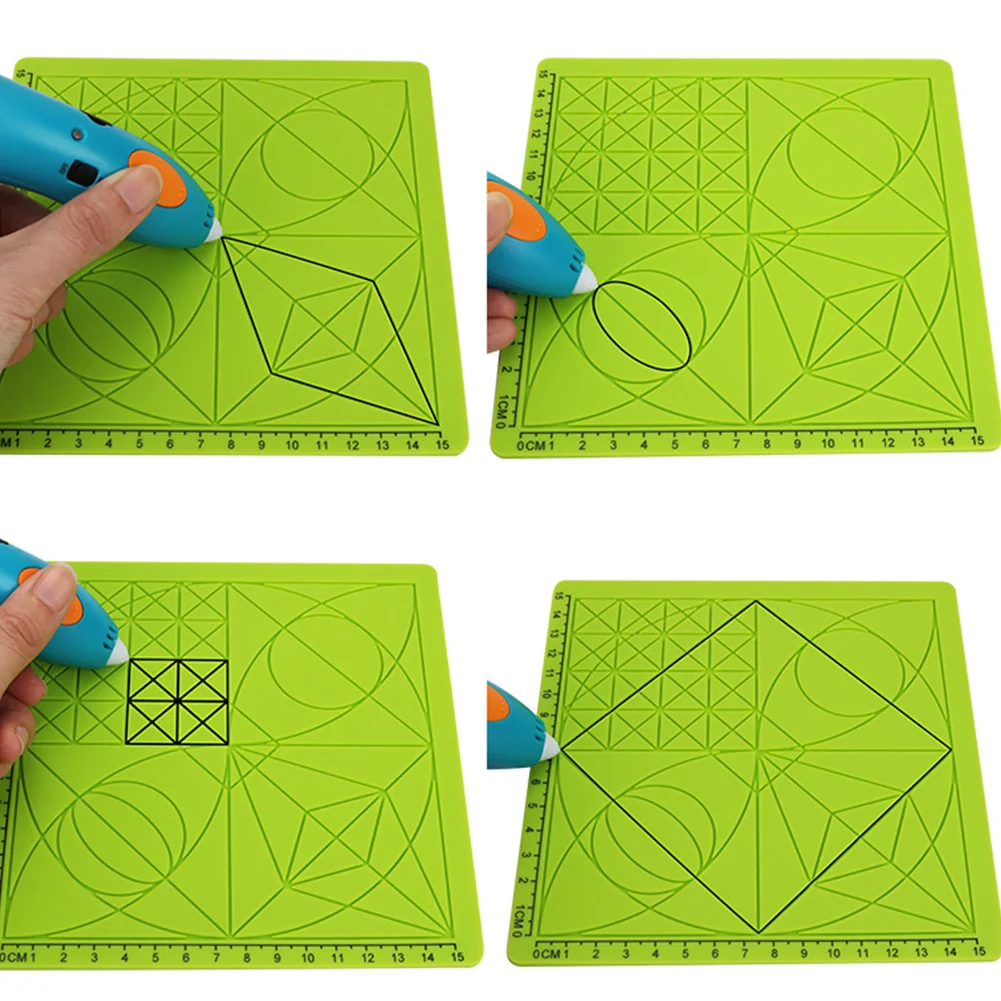 3D printing pen accessories Green children's puzzle Drawing Board Silicone Mat Kids Educational With 2 Finger Caps #0115
3D printing pen accessories Green children's puzzle Drawing Board Silicone Mat Kids Educational With 2 Finger Caps #0115