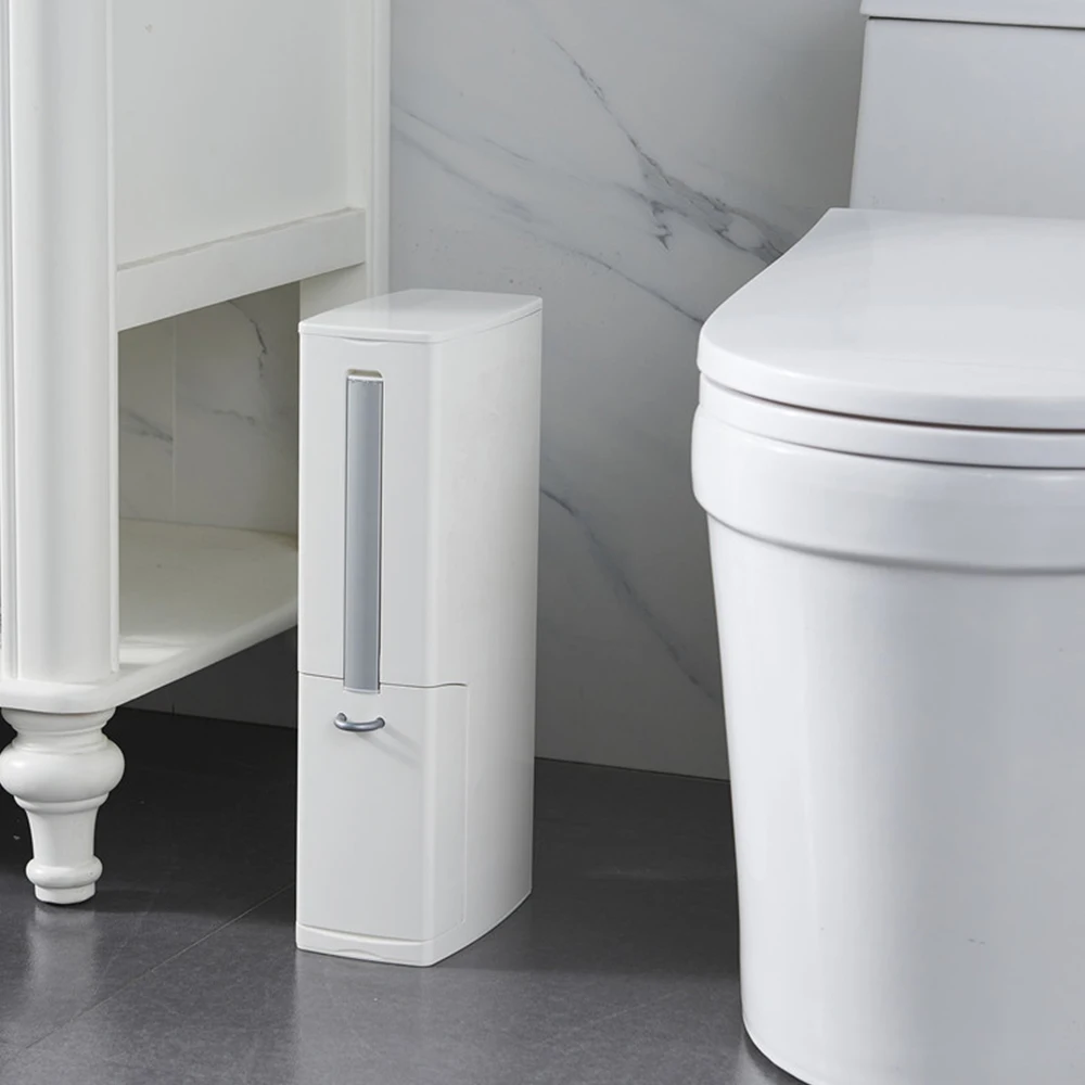Multifunction Plastic Narrow Trash Can With Toilet Brush Waste Bin Dustbin Trash Basket Garbage Bucket Bathroom Cleaning Tools
Multifunction Plastic Narrow Trash Can With Toilet Brush Waste Bin Dustbin Trash Basket Garbage Bucket Bathroom Cleaning Tools