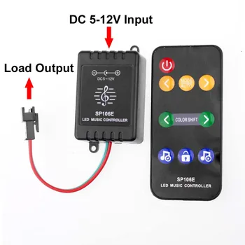 SP106E Pixel Led Controller DC 5V 12V WS2811 WS2812 WS2812B Led Rgb Controller RF Music Remote Control for Led Strip Light
SP106E Pixel Led Controller DC 5V 12V WS2811 WS2812 WS2812B Led Rgb Controller RF Music Remote Control for Led Strip Light