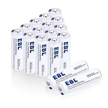 EBL AA Batteries 1.5V Lithium AA Size Battery - 16PCS - Ultra fit Mouse, Toys, Digital Cameras (Non-Rechargeable Batteries)
EBL AA Batteries 1.5V Lithium AA Size Battery - 16PCS - Ultra fit Mouse, Toys, Digital Cameras (Non-Rechargeable Batteries)