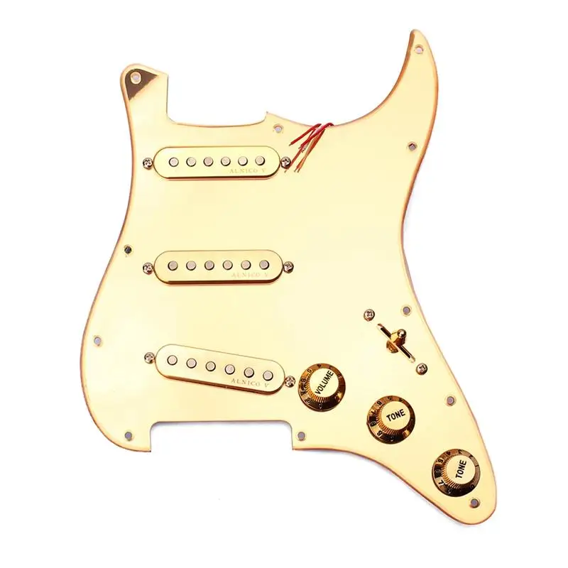 3 Ply SSS Prewired Loaded Electric Guitar Pickguard 3 Single Coil Alnico 5 Magnet Pickups for 11 Hole Electric Guitar
3 Ply SSS Prewired Loaded Electric Guitar Pickguard 3 Single Coil Alnico 5 Magnet Pickups for 11 Hole Electric Guitar