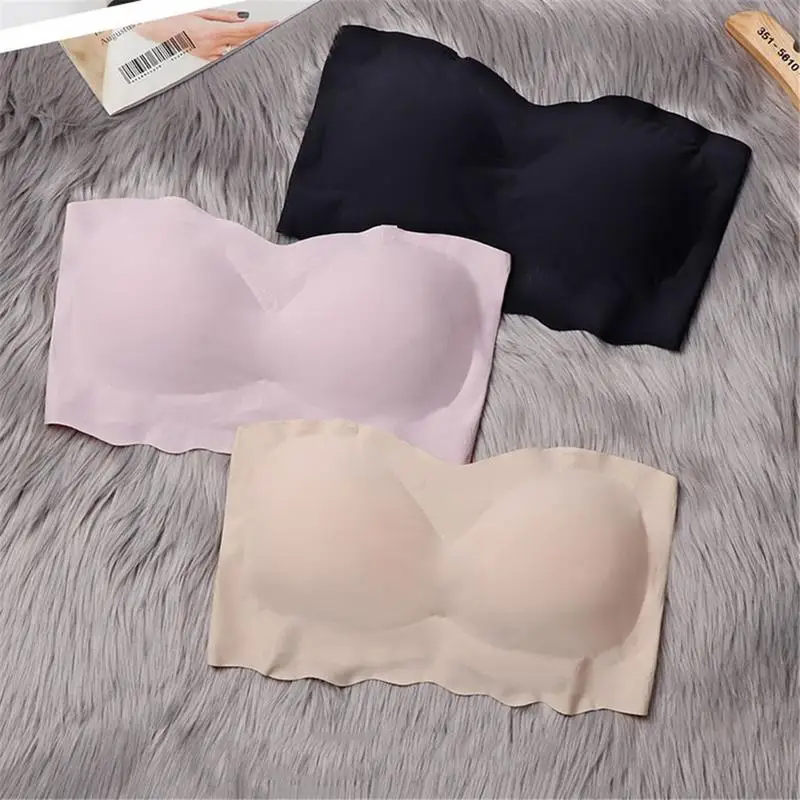 Women's No Trace Bra Girl Bra Tube Top Solid Color Large Size Underwear Anti-light No Rims Strapless Bottoming One Piece Bra
Women's No Trace Bra Girl Bra Tube Top Solid Color Large Size Underwear Anti-light No Rims Strapless Bottoming One Piece Bra