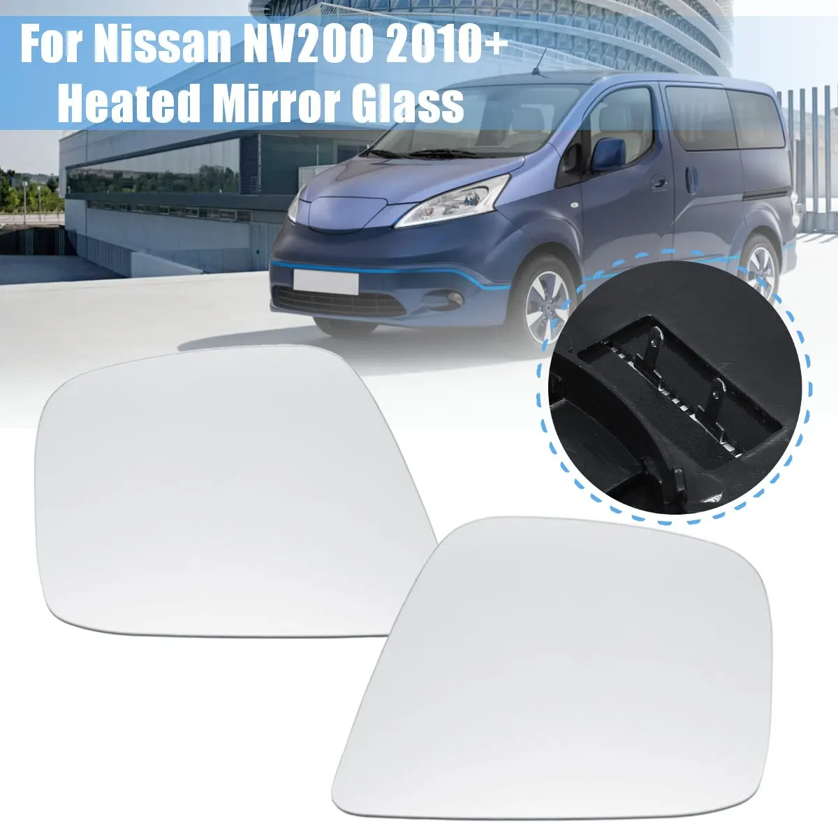 For Nissan NV200 2010+ Pair Side View Door Mirror Glass With Base Heated Electric Wing Door Heated Mirror Glass
For Nissan NV200 2010+ Pair Side View Door Mirror Glass With Base Heated Electric Wing Door Heated Mirror Glass