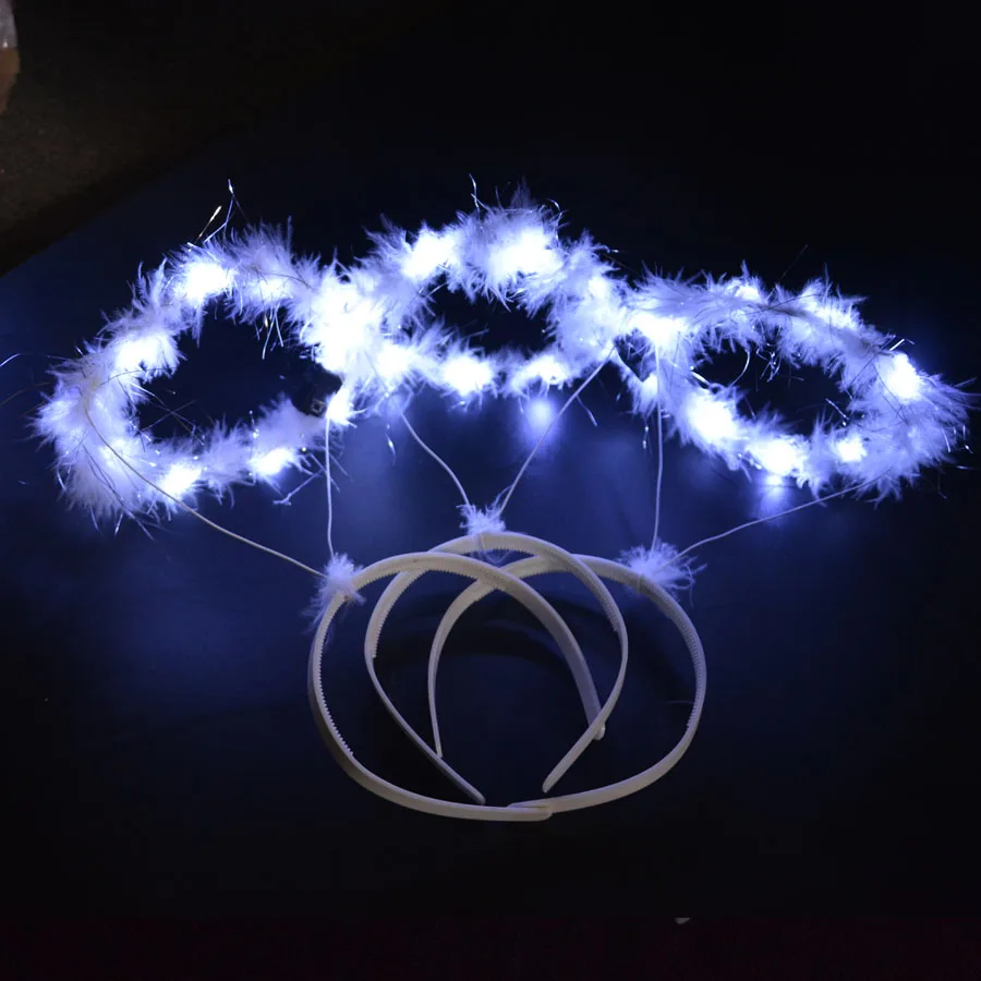 White Feather Angel LED Light Up Glowing Headband Halo Ring Flashing Headwear Hair Accessories Glow Party Supplies
White Feather Angel LED Light Up Glowing Headband Halo Ring Flashing Headwear Hair Accessories Glow Party Supplies