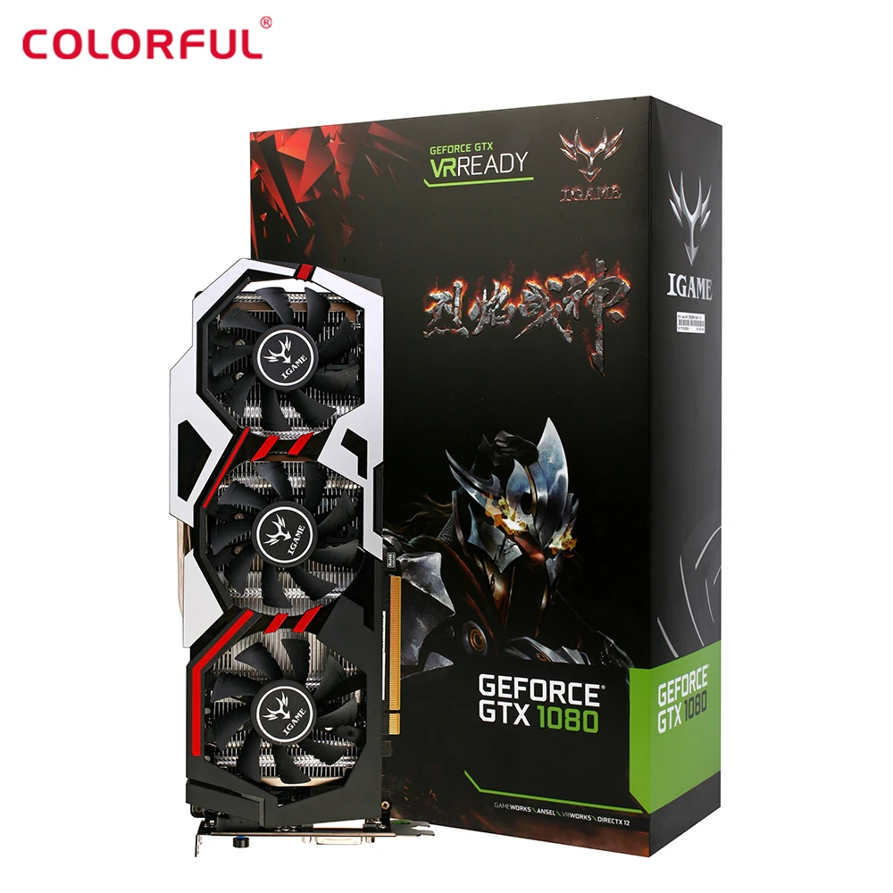 NEW GeForce IGame GTX 1080 UT V2 Top Colorful Graphics Card 256bit GDDR5X Computer Hardware Fan With HDMI/DVI/DP 1.4 Interfaces
NEW GeForce IGame GTX 1080 UT V2 Top Colorful Graphics Card 256bit GDDR5X Computer Hardware Fan With HDMI/DVI/DP 1.4 Interfaces