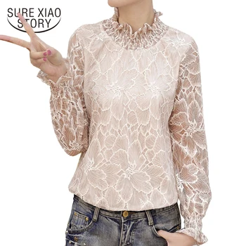2018 new arrive fashion slim lace women's clothing tops long sleeve hollow out lace women blouse shirt women blusas D237 30
2018 new arrive fashion slim lace women's clothing tops long sleeve hollow out lace women blouse shirt women blusas D237 30