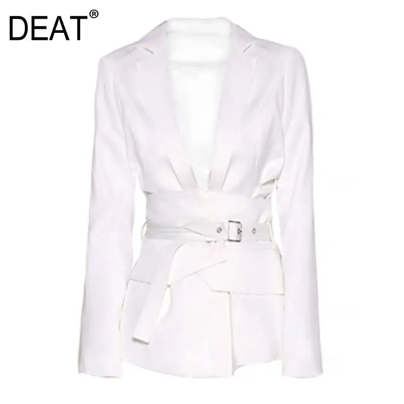 DEAT 2019 new spring and summer fashion women clothes turn-down collar full sleeves high waist belts wide jacket WF59100L
DEAT 2019 new spring and summer fashion women clothes turn-down collar full sleeves high waist belts wide jacket WF59100L
