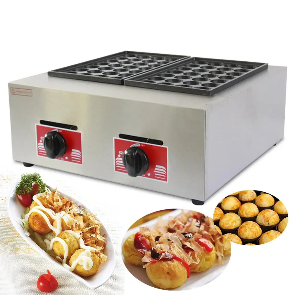 Commercial Professional Stainless Steel 2Plate 56pcs Grilled Bird Egg Meat Octopus Fish Ball Gas Furnace Takoyaki Machine
Commercial Professional Stainless Steel 2Plate 56pcs Grilled Bird Egg Meat Octopus Fish Ball Gas Furnace Takoyaki Machine