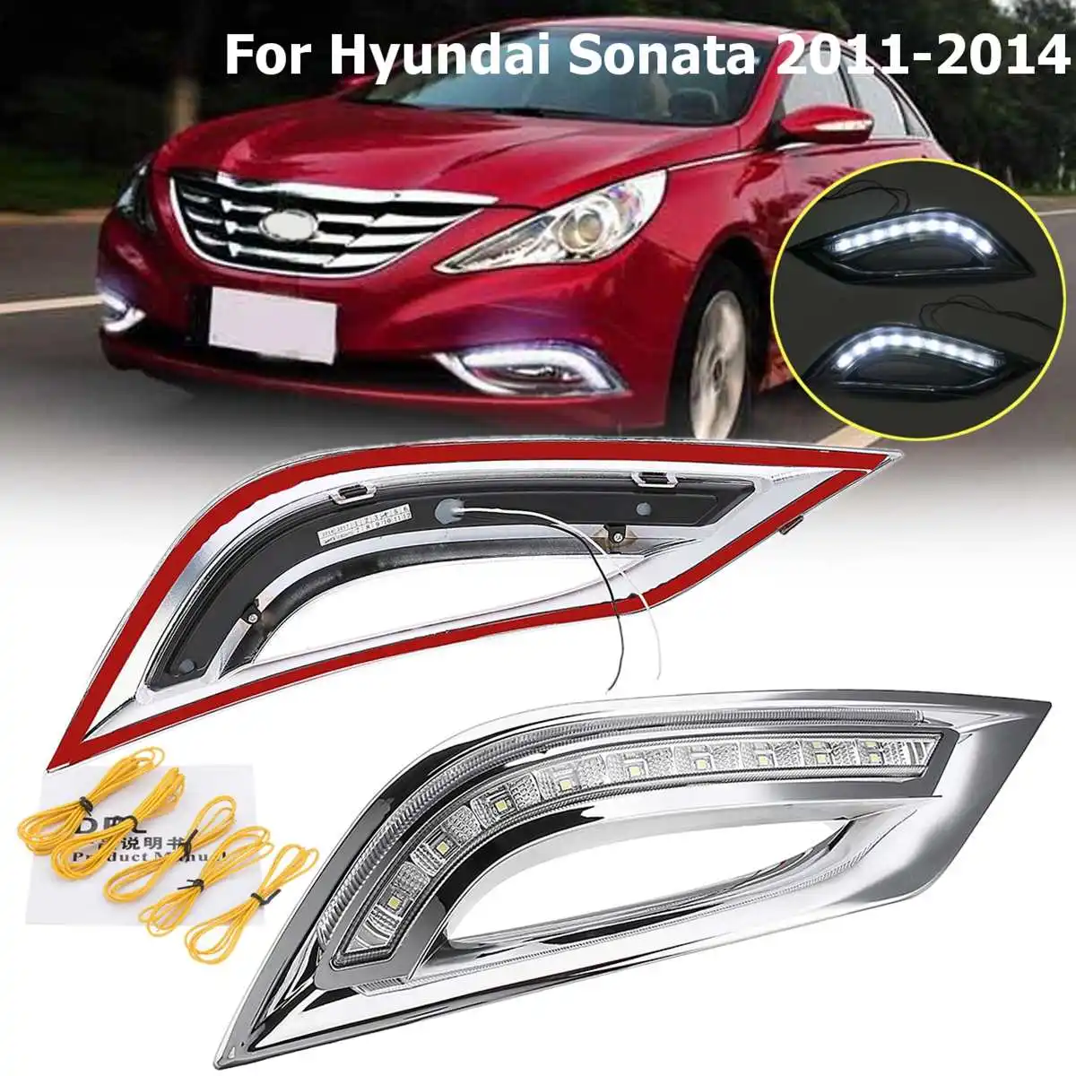 For Hyundai Sonata 2011 2012 2013 2014 1 Pair White Daytime Running Lights DRL LED Turning Signal Light Fog Light Car Styling 
For Hyundai Sonata 2011 2012 2013 2014 1 Pair White Daytime Running Lights DRL LED Turning Signal Light Fog Light Car Styling