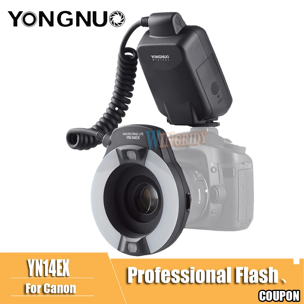 YongNuo YN-14EX YN14EX TTL Macro Ring Light Flash with Adapter Ring Speedlite for Canon DLSR 550D 650D 5Ds 5Dsr 760D 5D 750D 6D
YongNuo YN-14EX YN14EX TTL Macro Ring Light Flash with Adapter Ring Speedlite for Canon DLSR 550D 650D 5Ds 5Dsr 760D 5D 750D 6D
