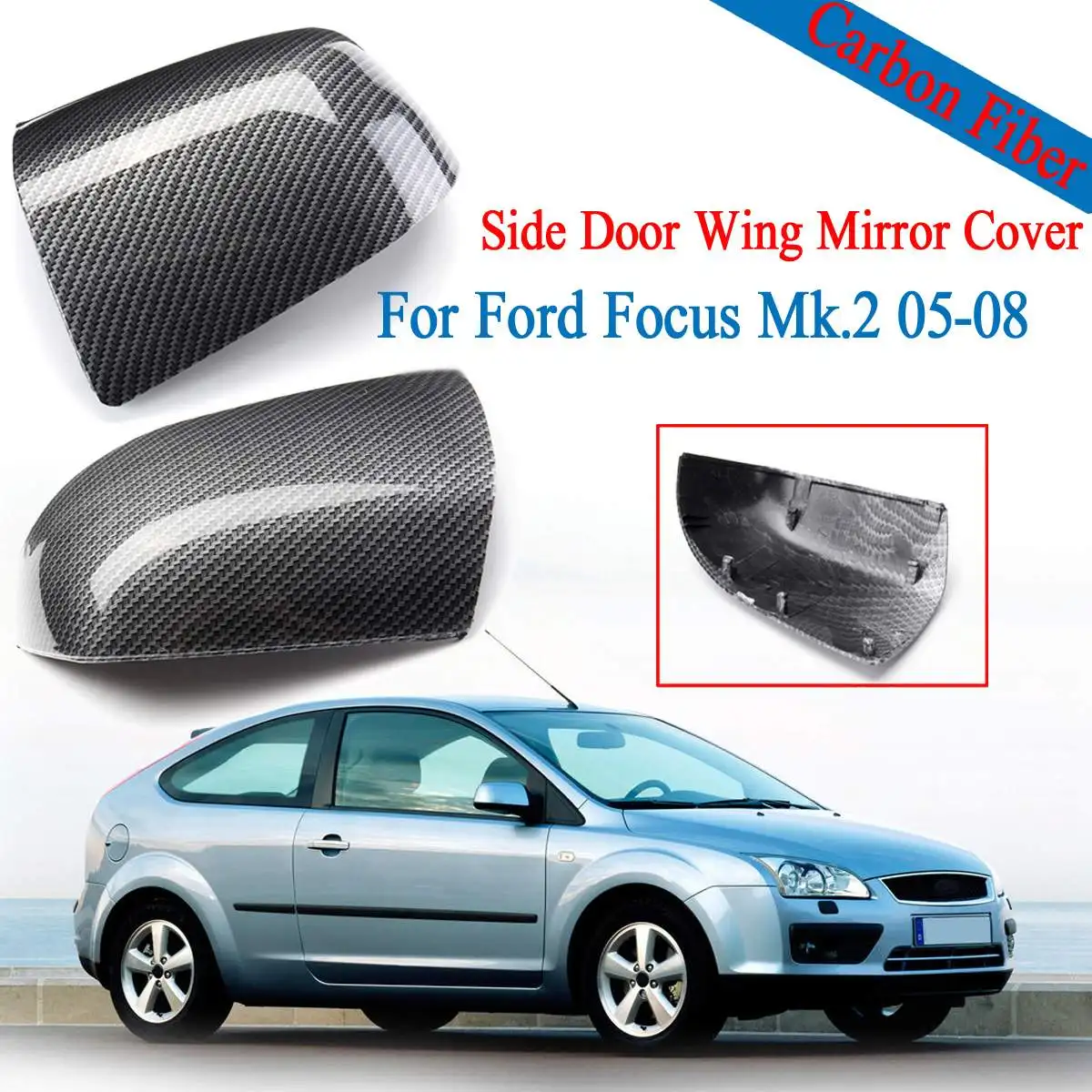 Pair Carbon Fiber Side Door Wing Mirror Cover Caps For Ford for Focus Mk.2 2005 2006 2007 2008 Auto Replacement Car Styling
Pair Carbon Fiber Side Door Wing Mirror Cover Caps For Ford for Focus Mk.2 2005 2006 2007 2008 Auto Replacement Car Styling