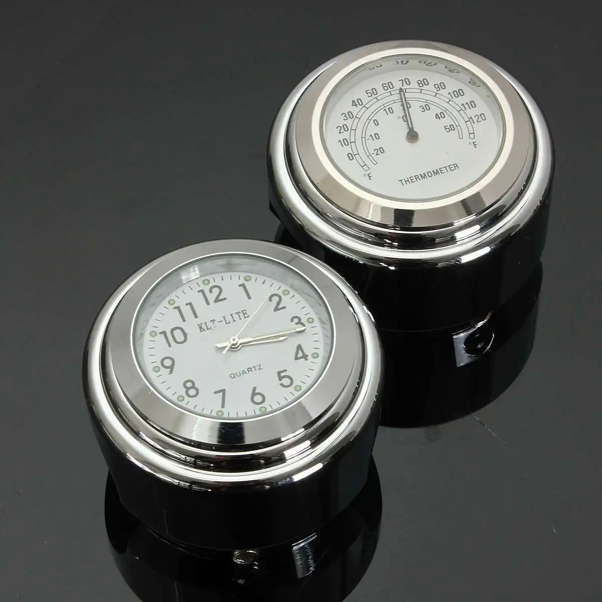 7/8 Inch 1 Inch Chrome Motorcycle Bike Handlebar Mount Dial Clock Thermometer Temp Gauge
7/8 Inch 1 Inch Chrome Motorcycle Bike Handlebar Mount Dial Clock Thermometer Temp Gauge