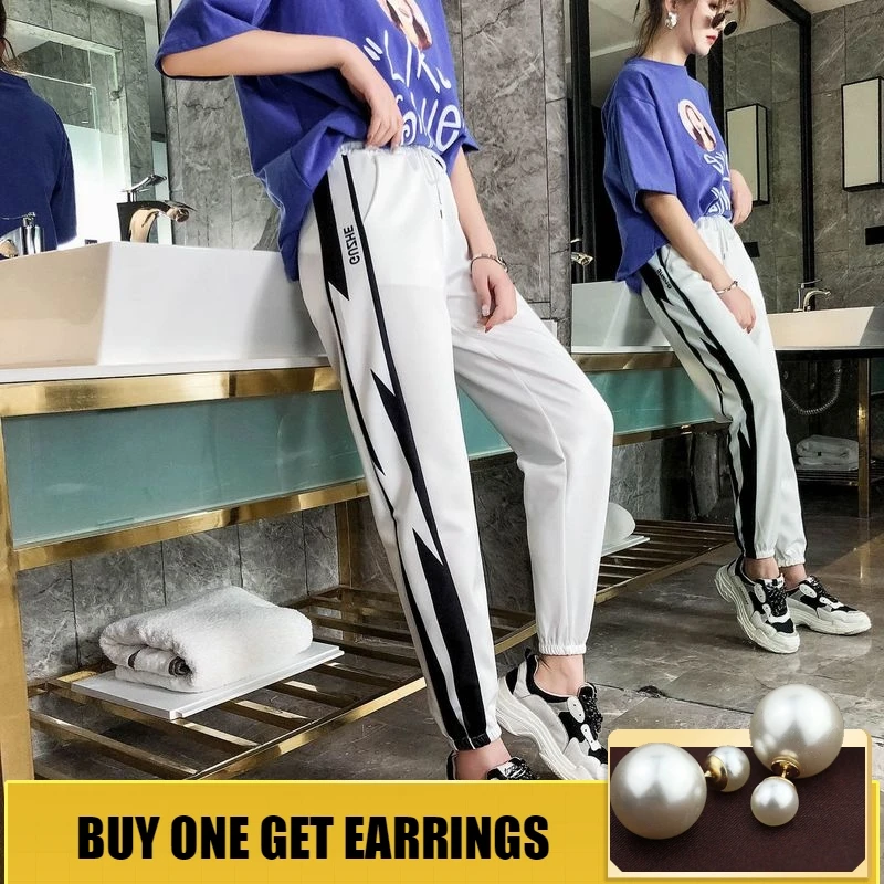 HOUZHOU Summer New 2019 Sweatpants Harem Loose Jogger Women Mid Hole Trousers for Ladies Drawstring Elastic Waist Panelled Punk
HOUZHOU Summer New 2019 Sweatpants Harem Loose Jogger Women Mid Hole Trousers for Ladies Drawstring Elastic Waist Panelled Punk